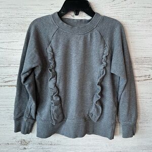 *3/$20* HANNA ANDERSSON Ruffle Sweatshirt Girls 4 Gray
